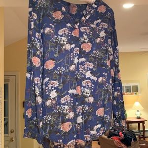 Long sleeved flower blouse